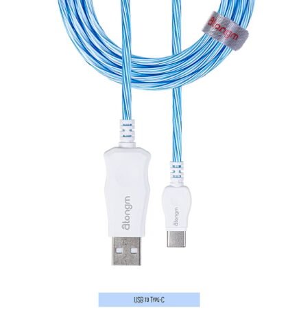 ATONGM LİGHT USB C TİPİ KABLO HIZLI ŞARJ VERİ KABLOSU IŞIKLI 3.0/2.0 (1.2M)