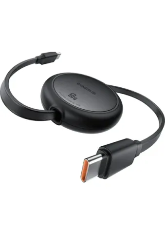 Baseus Free2Pull 60 W 1 m Siyah Type-C to Type-C Hızlı Şarj Kablosu