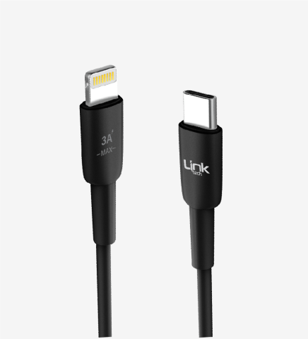 LINKTECH K621 Safe 3A Type-C Lightning 30 cm Powerbank Şarj Kablosu