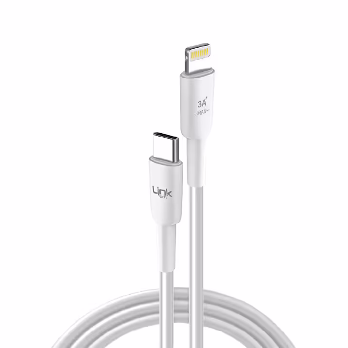 LINKTECH K621 Safe 3A Type-C Lightning 30 cm Powerbank Şarj Kablosu