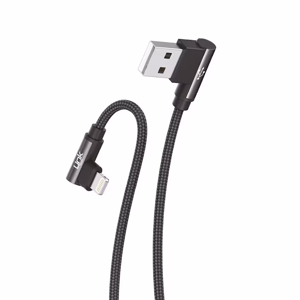 LINKTECH K593 SAFE LIGHTNING USB 90 DERECE GAMER, OYNCU ŞARJ KABLOSU