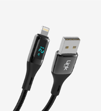 LINKTECH K682 DİJİTAL GÖSTERGELİ USB - TYPE-C 66W DATA VE ŞARJ KABLOSU 1MT 5A