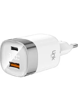 LINKTECH G827 SUPPER SİLİCON TECH 33W GAN USB-A + USB-C ŞARJ ADAPTÖRÜ (BAŞLIK)