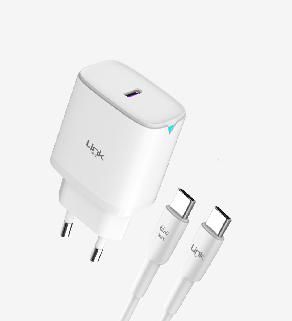 LINKTECH C312 USB-C TO USB-C CABLE 30 W KABLOLU ŞARJ ALETİ