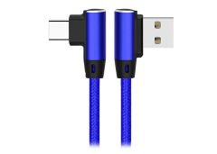 S-LINK SWAPP SW-C755 1M 3A TYPE-C KILIFLI METAL MAVİ