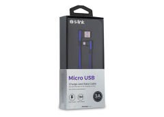 S-LINK SWAPP SW-C755 1M 3A TYPE-C KILIFLI METAL MAVİ