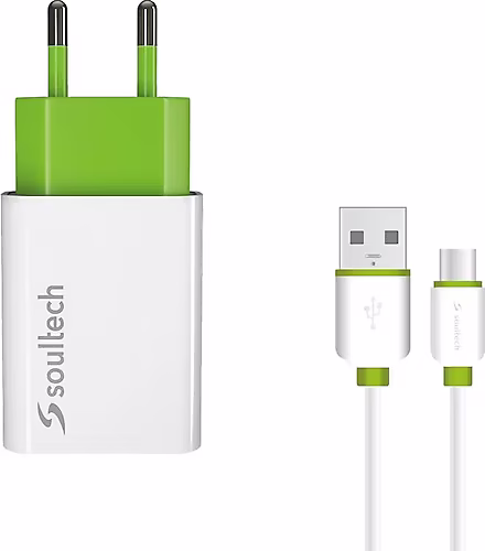 SOULTECH SC113B 2.1A COMFORT SEYAHAT ŞARJI +TYPE-C 2A USB KABLO