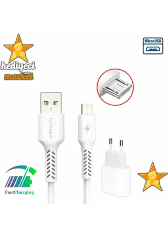 E-TECH ETC-010 3.0A 18W FAST MICRO-USB ŞARJ SETİ