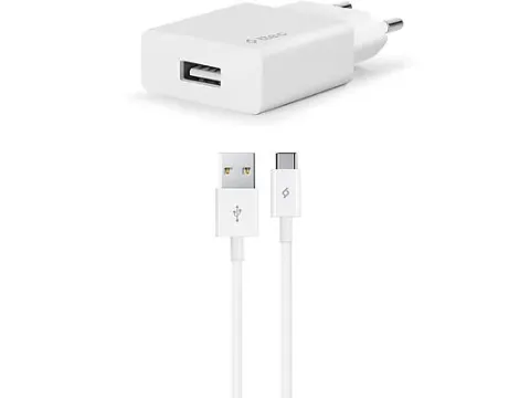 TTEC 2SCS20CB SMARTCHARGER USB-A TRAVEL CHARGER+TYPE-C CABLE