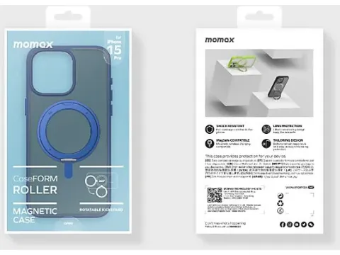 MOMAX MRAP23MB iPhone 15 Pro Roller Magsafe Kılıf Mavi