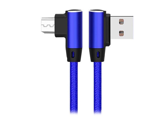 S-link Swapp SW-C555 3A - 15 cm Type-C Lacivert Kılıflı Metal -L- Kablo