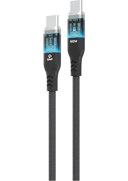 GNP NEON CABLE TYPE-C TO TYPE-C 120CM