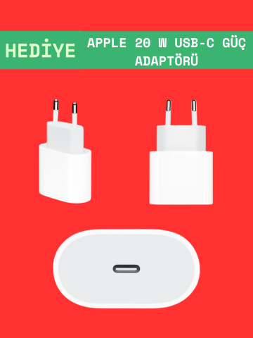 APPLE iPhone 16e 128GB Siyah+Apple 20w şarj başlığı+Kılıf+Ekran Koruyucu hediyeli