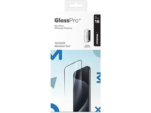 MOMAX GlassPro+ Ultra Clear HD Tempered Glass iPhone 16 Ekran Koruyucu