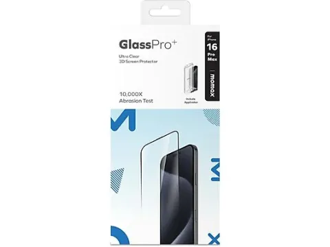 MOMAX PZAP24F1XLD GlassPro+ Ultra Clear HD Tempered Glass iPhone 16 Pro Max Ekran Koruyucu