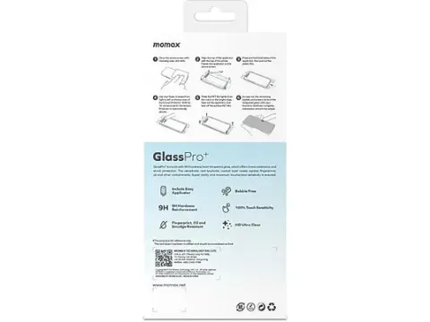 MOMAX PZAP24F1XLD GlassPro+ Ultra Clear HD Tempered Glass iPhone 16 Pro Max Ekran Koruyucu